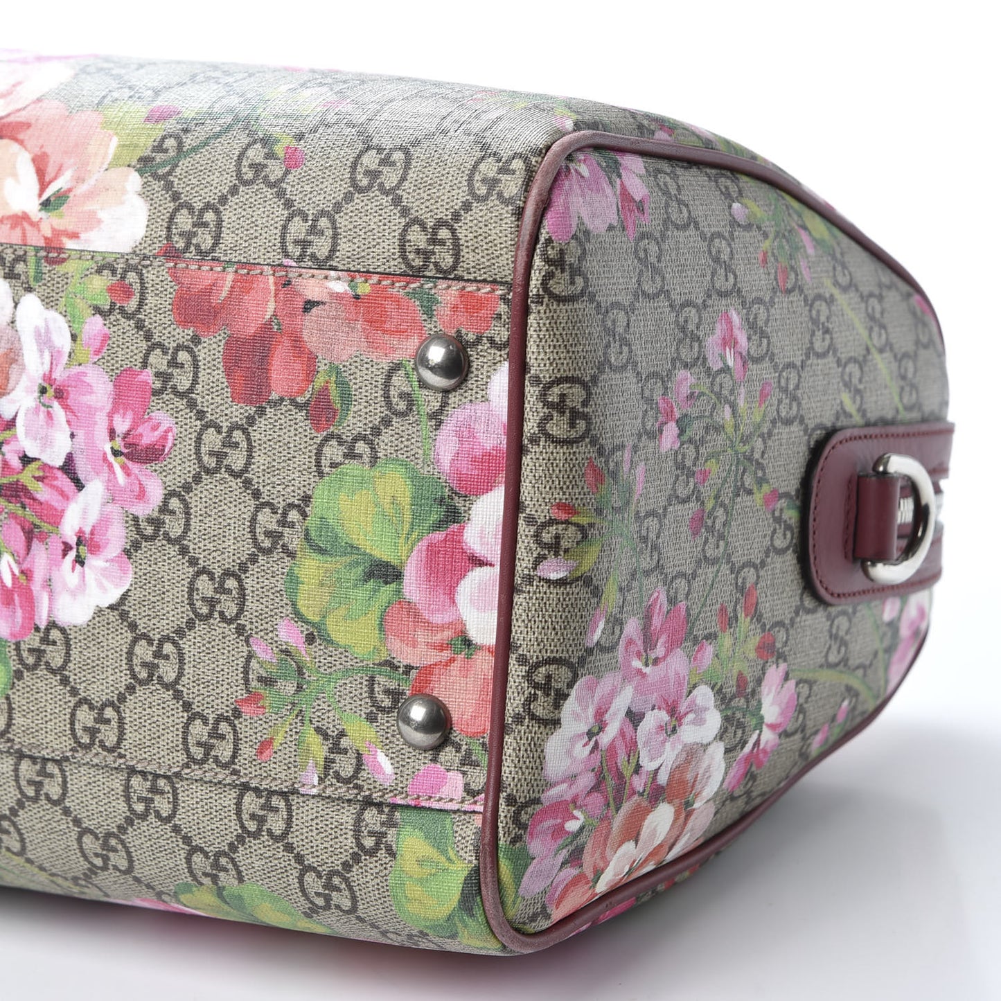 GG Supreme Monogram Blooms Medium Boston Beige Multicolor Dry Rose