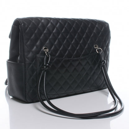 Chanel Calfskin Quilted Large Cambon Flap Black 3 of 8