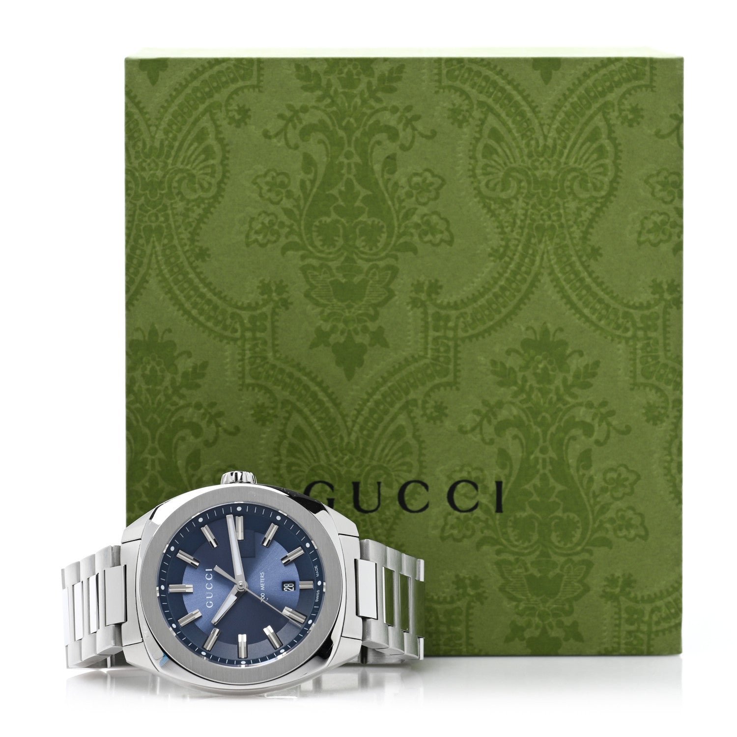 Gucci Stainless Steel 40mm GG2570 Quartz Watch Blue 5 of 5