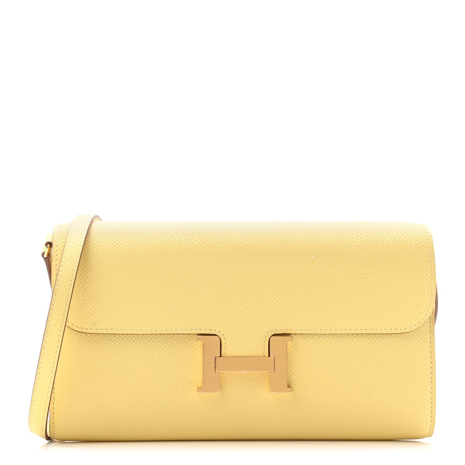 Hermes Epsom Constance Long Wallet To Go Wallet Jaune Poussin 1 of 9