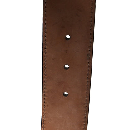 Gucci Calfskin Interlocking G Belt 85 34 Brown Turquoise 5 of 7