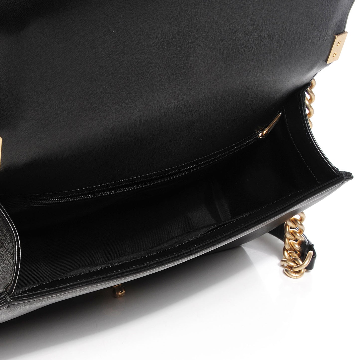 Lambskin Quilted New Medium Boy Flap Black