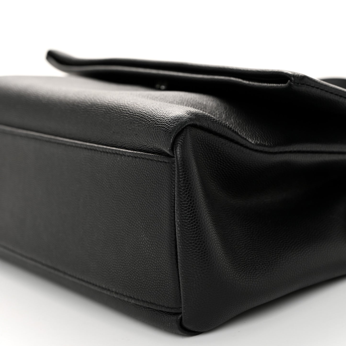 Grain De Poudre Medium West Hollywood Monogram Fold-Over Black