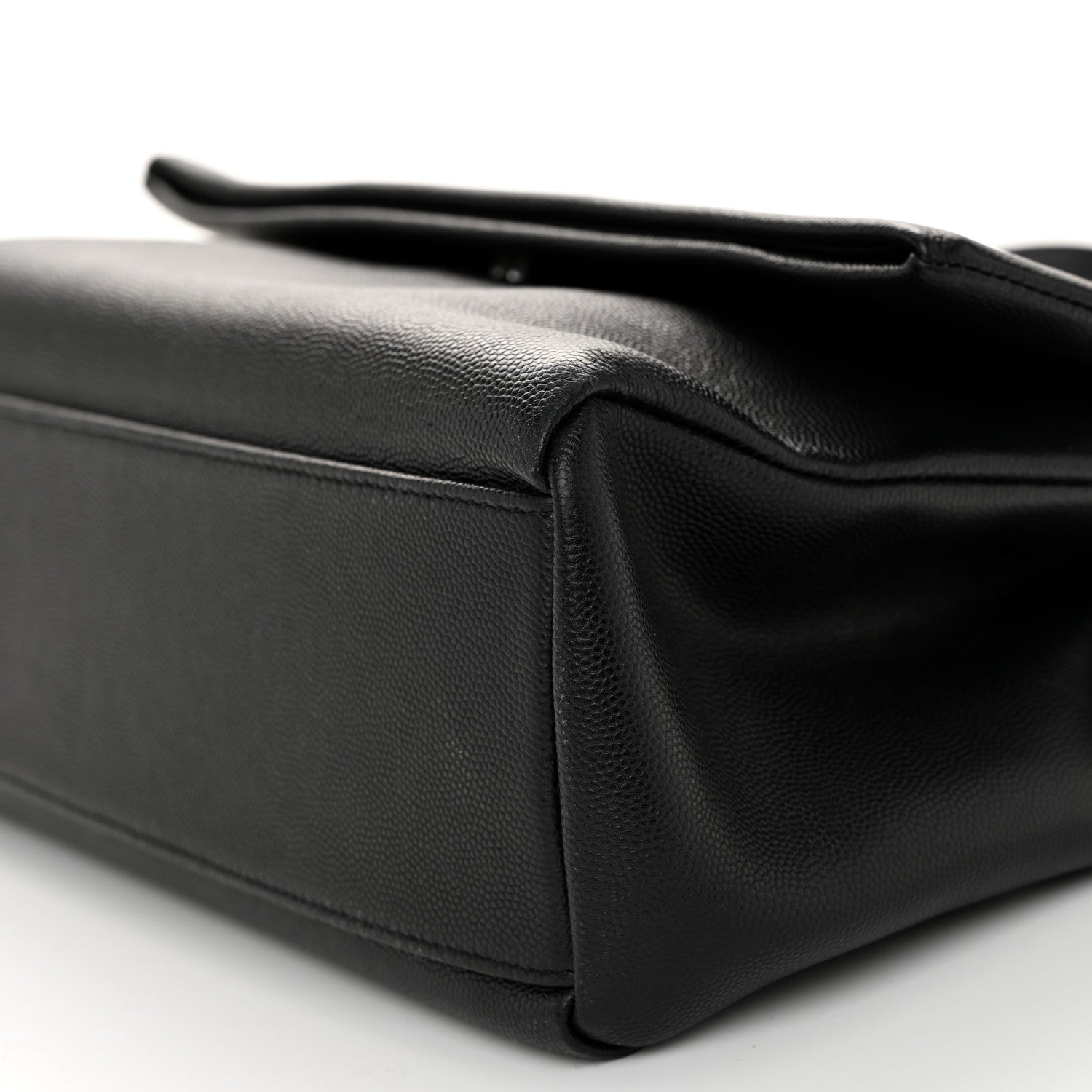 Saint Laurent Grain De Poudre Medium West Hollywood Monogram Fold-Over Black 10 of 10