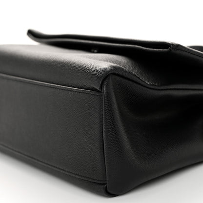 Saint Laurent Grain De Poudre Medium West Hollywood Monogram Fold-Over Black 10 of 10