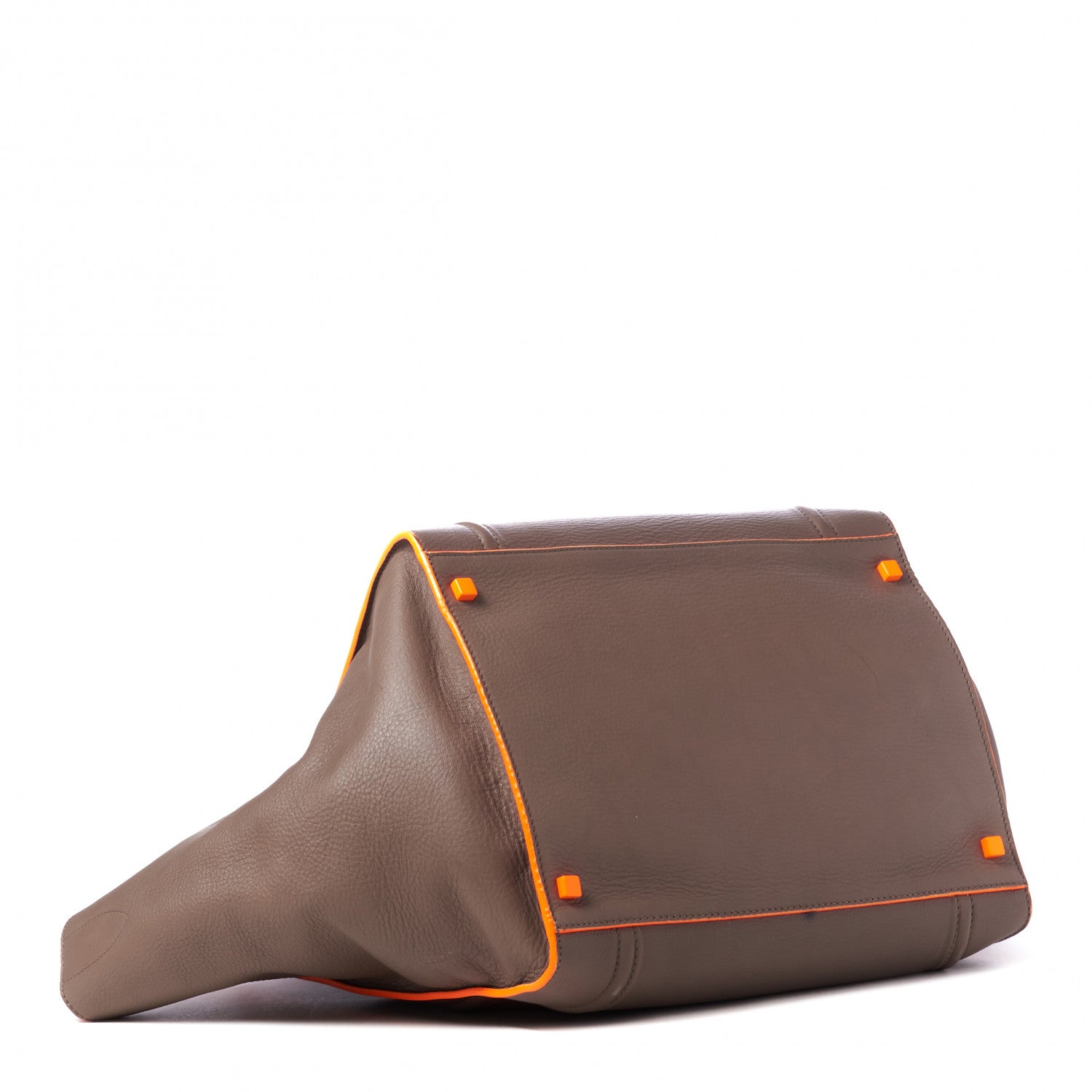Celine Supple Calfskin Large Phantom Luggage Grey Orange 3 of 8