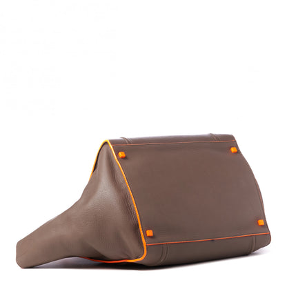 Celine Supple Calfskin Large Phantom Luggage Grey Orange 3 of 8