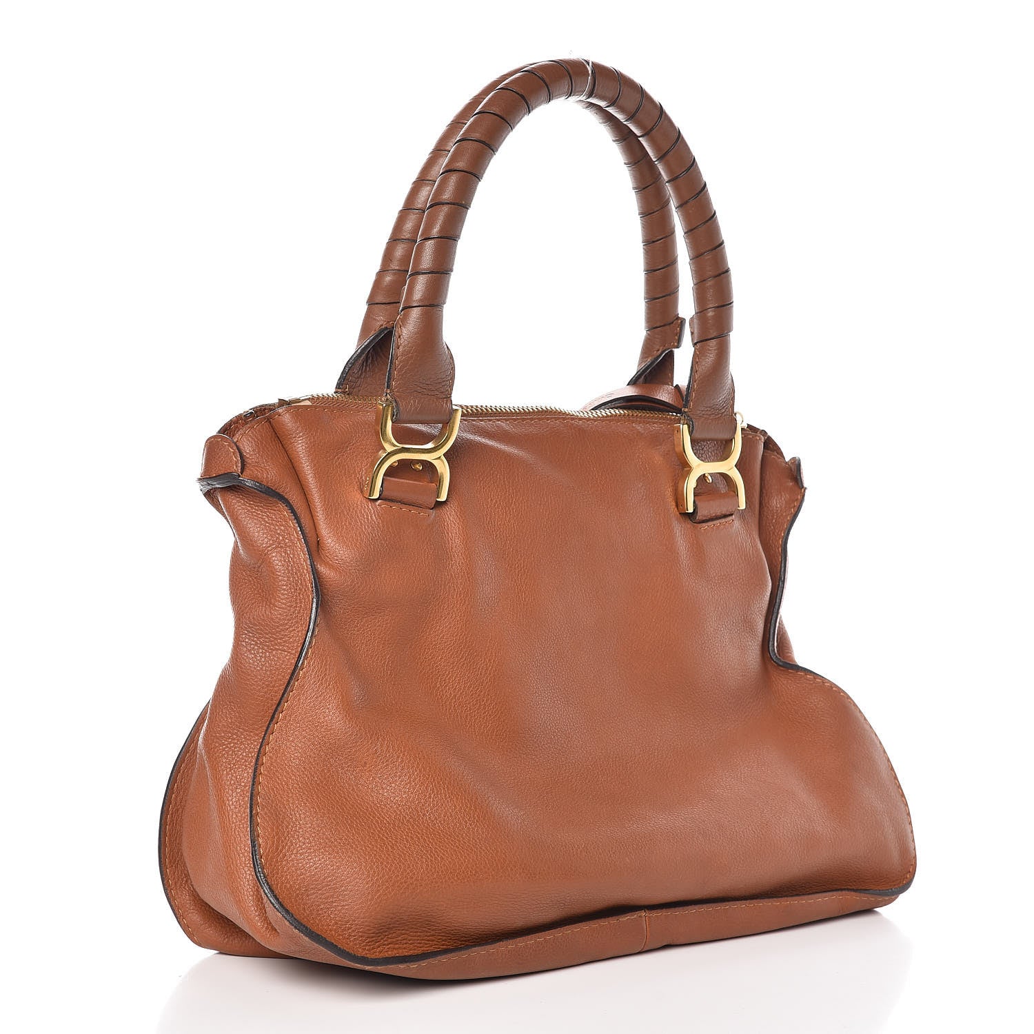 Chloe Calfskin Medium Marcie Satchel Tan 3 of 15