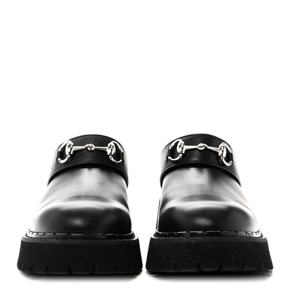 Gucci Calfskin Womens Horsebit Platform Mules 39 Black 3 of 9