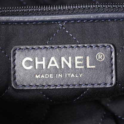 Chanel Shiny Calfskin Quilted Chanel 22 Backpack Dark Blue 6 of 10