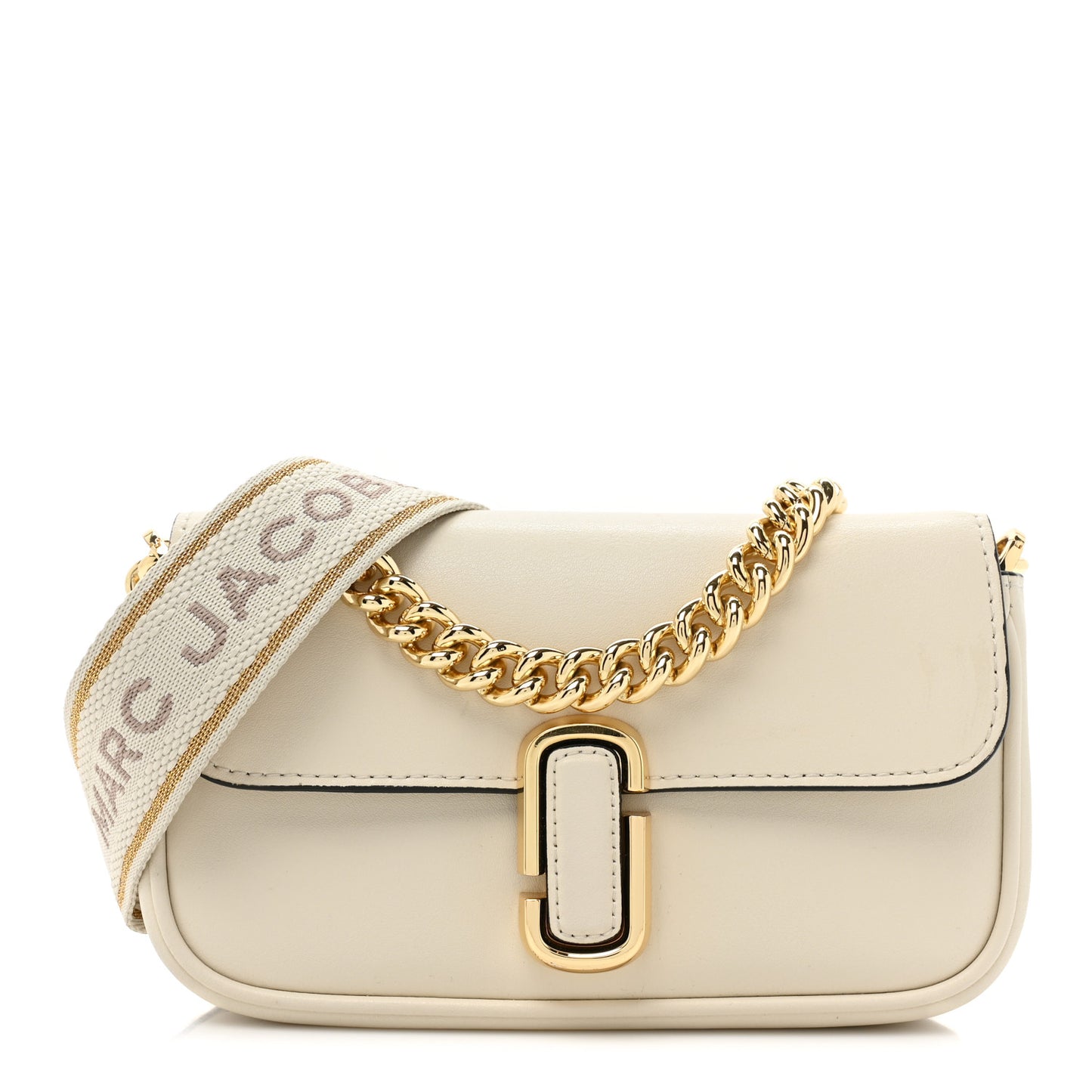 Calfskin Mini The J Marc Shoulder Bag Cloud White