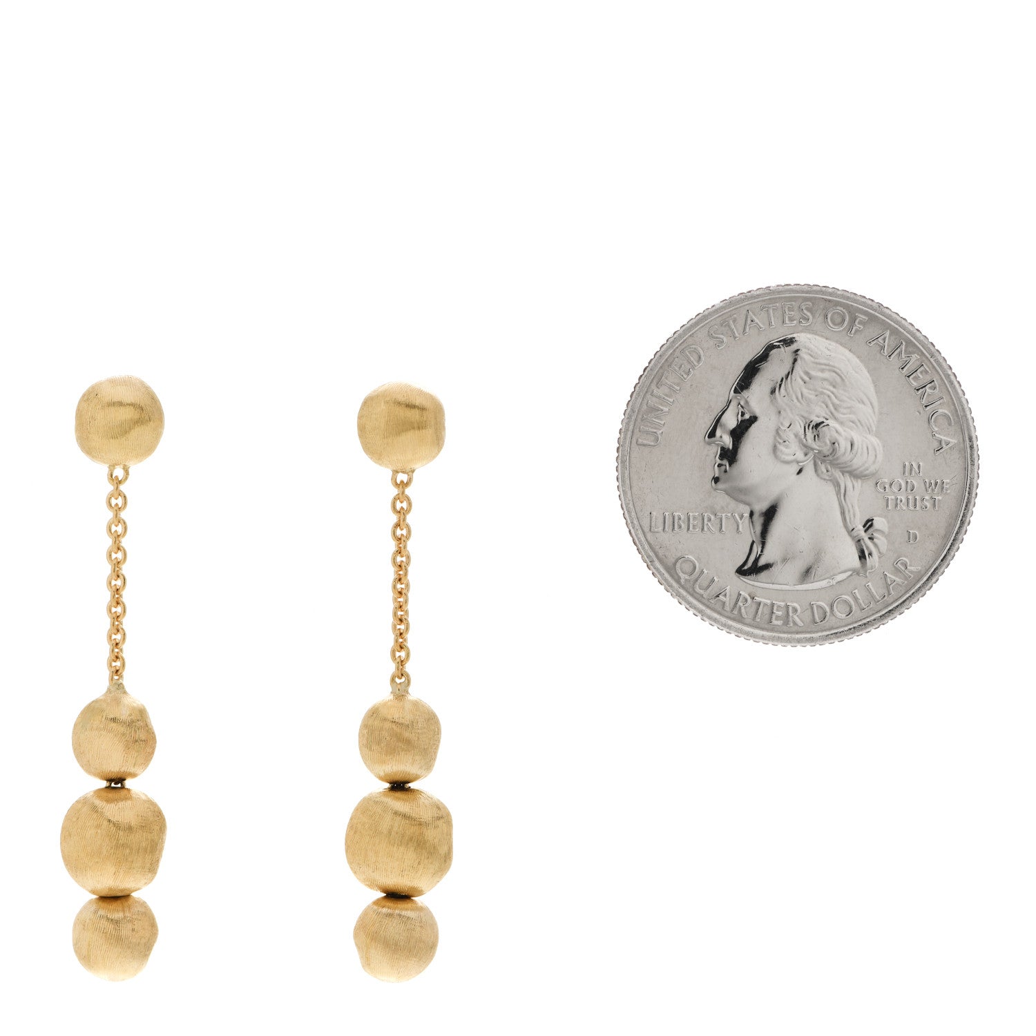 Marco Bicego 18K Yellow Gold Africa 3 Drop Earrings 2 of 4