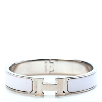 Hermes Enamel Narrow Clic Clac H Bracelet PM White 1 of 3