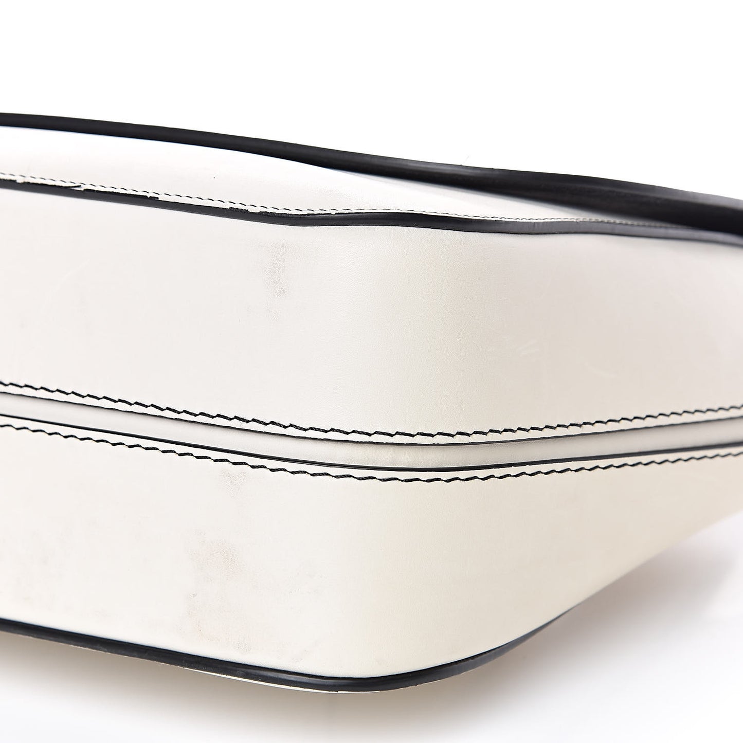 Natural Calfskin Small Square With Pocket White
