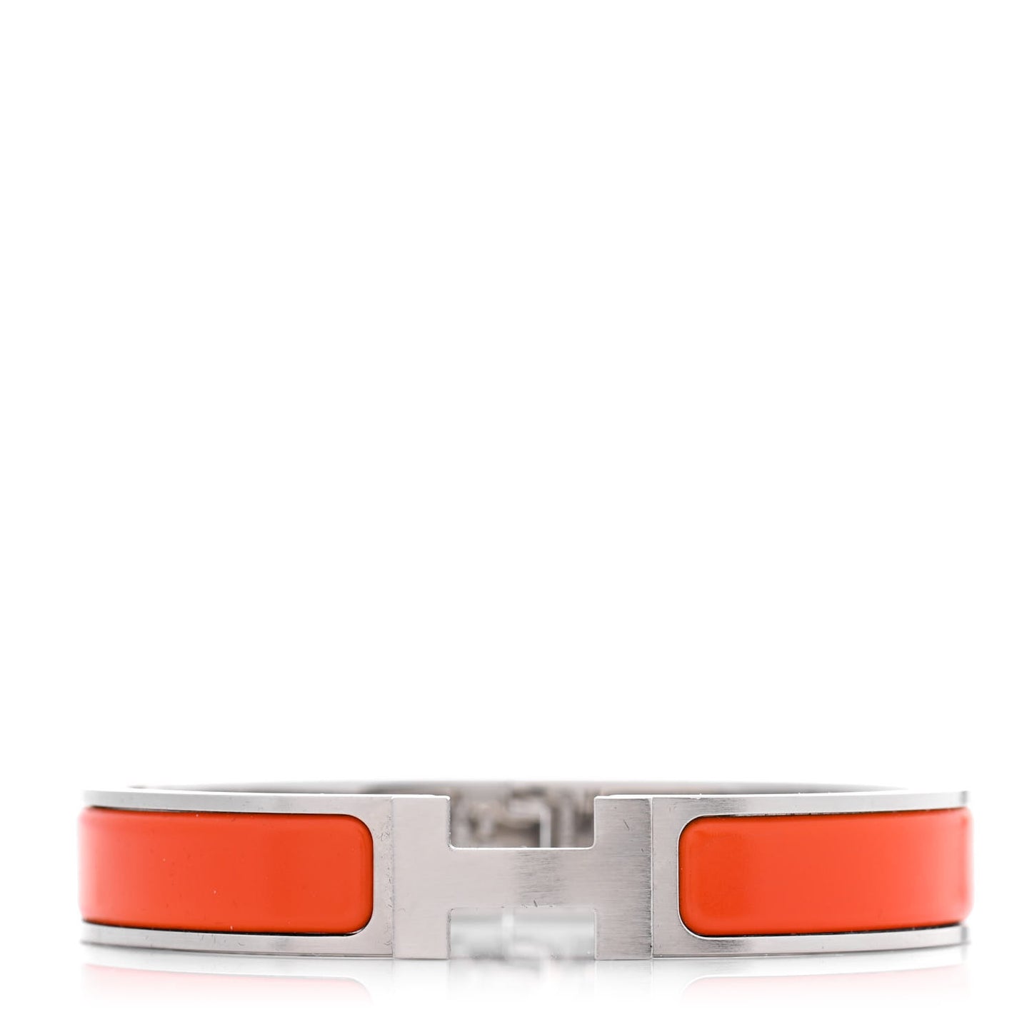 Enamel Narrow Clic Clac H Bracelet GM Orange