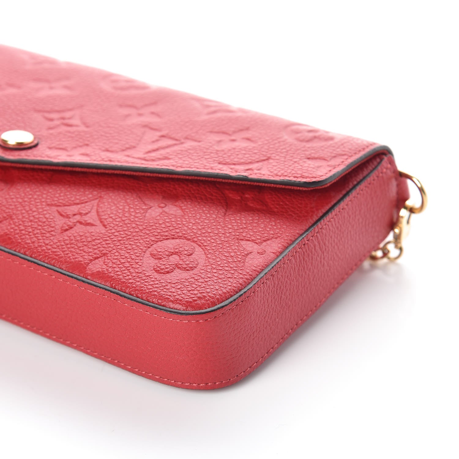 Louis Vuitton Empreinte Pochette Felicie Chain Wallet Scarlet 9 of 9