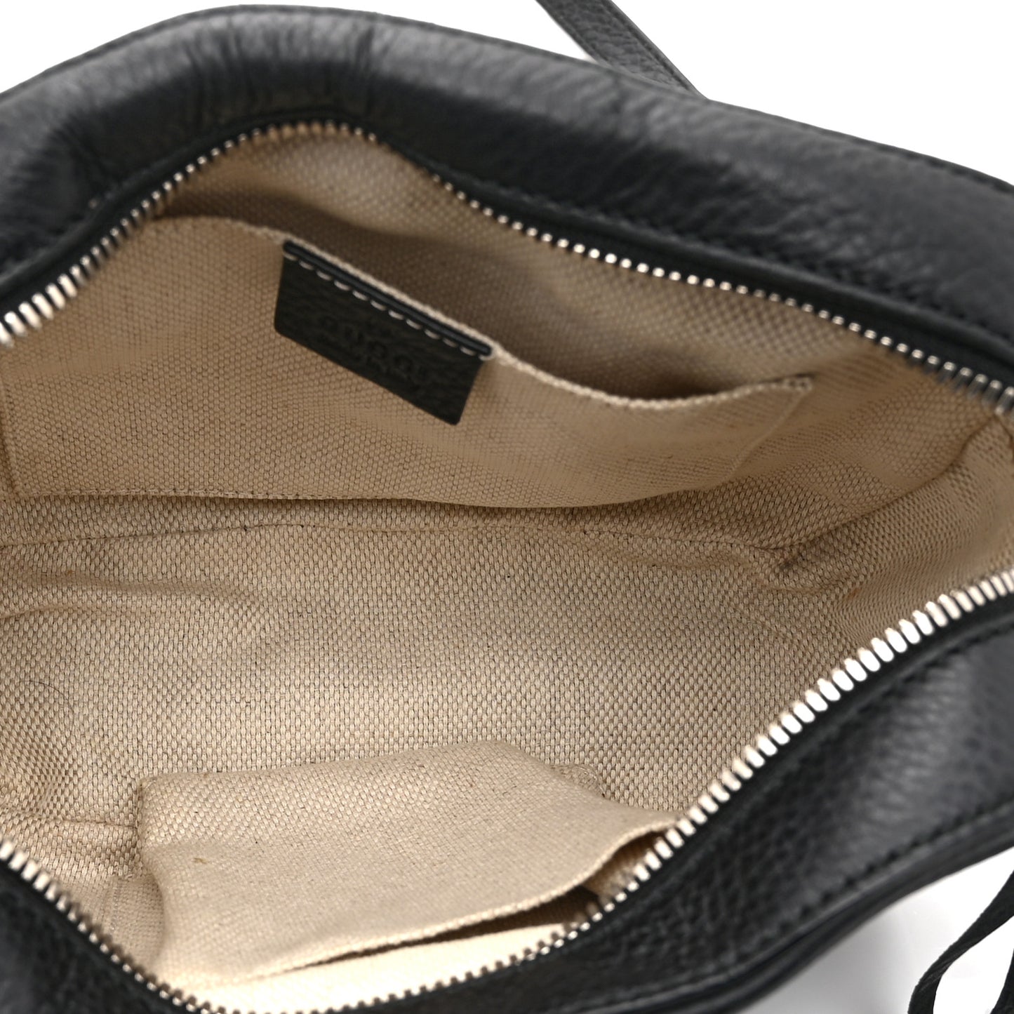 Pebbled Calfskin Studded Small Soho Disco Bag Black