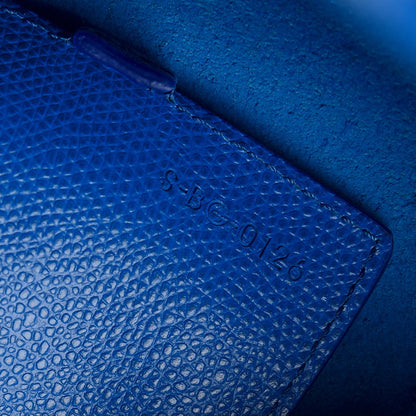 Celine Grained Calfskin Small Vertical Bi-Cabas Bright Blue Peacock 6 of 6