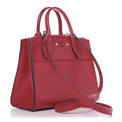 Louis Vuitton Taurillon City Steamer PM Rubis 3 of 9