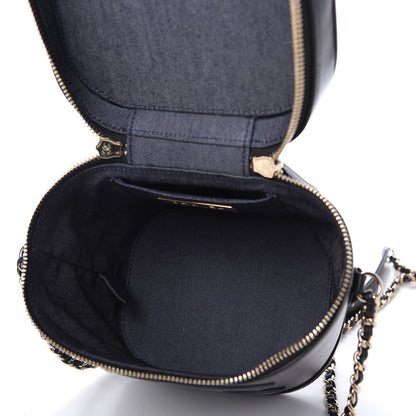 Chanel Lambskin Timeless Vanity Cosmetic Case Black 5 of 10