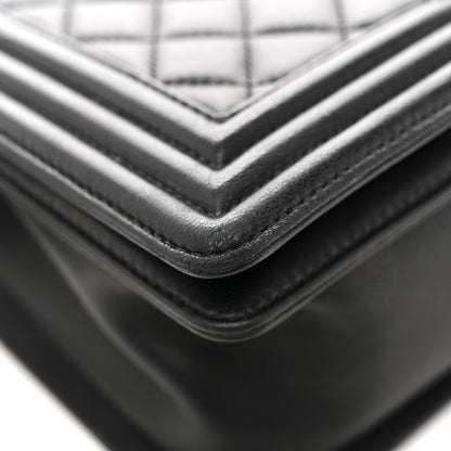 Chanel Lambskin Quilted Medium Boy Flap Black 12 of 13
