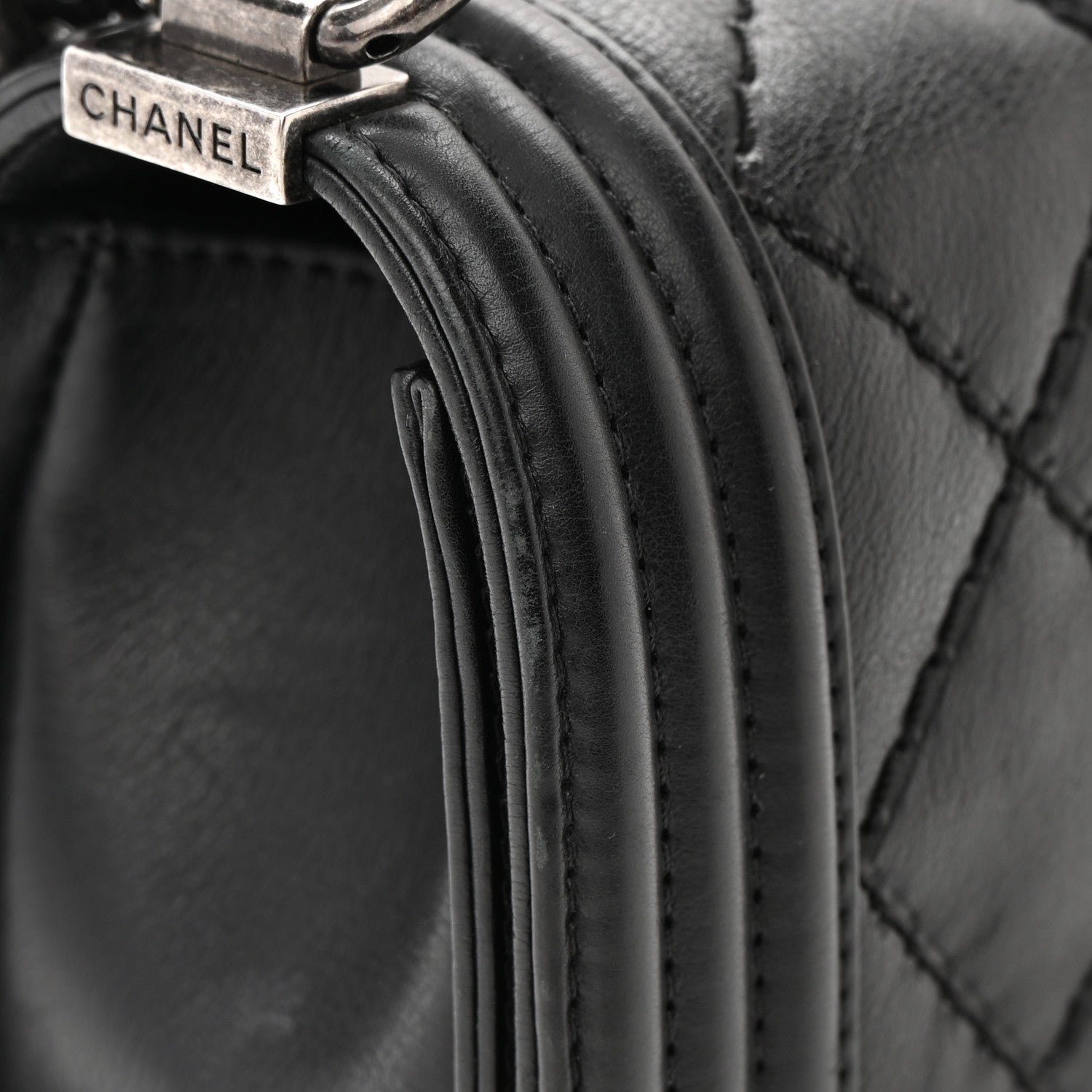 Chanel Calfskin Double Stitch Small Boy Flap Black 16 of 18