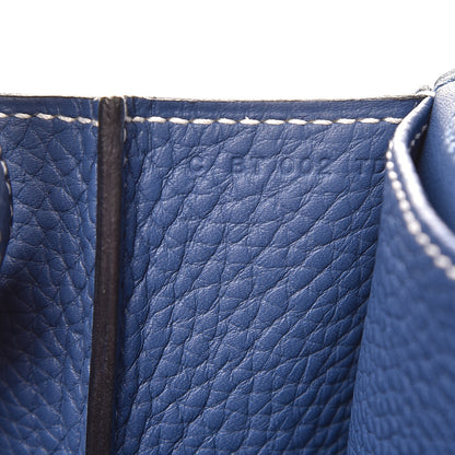 Hermes Taurillon Clemence Halzan 31 Brighton Bleu 8 of 9