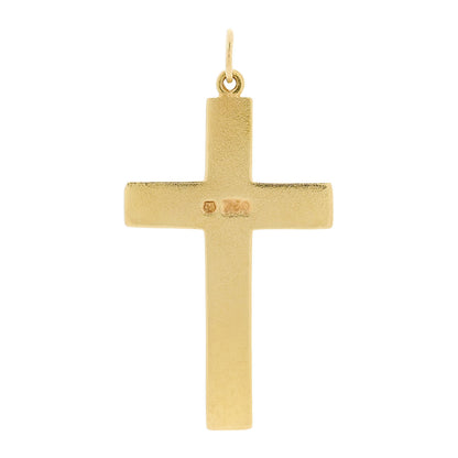 Mikimoto 18K Yellow Gold Akoya Pearl Cross Pendant Necklace 3 of 4