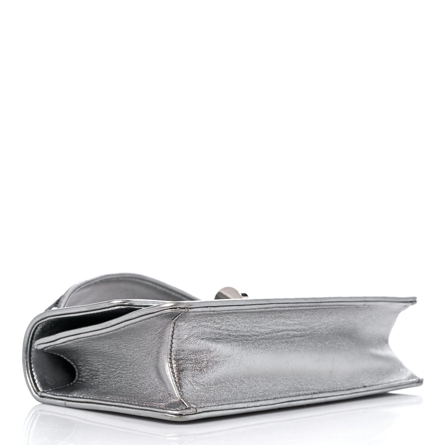 Paillettes Top Handle Chain Crossbody Argento