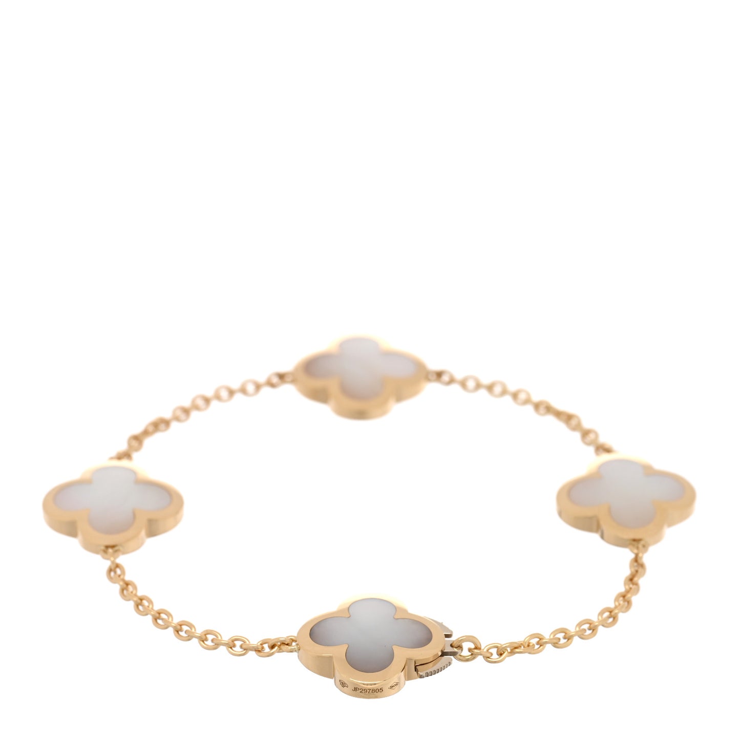 18K Yellow Gold Mother of Pearl 4 Motifs Pure Alhambra Bracelet
