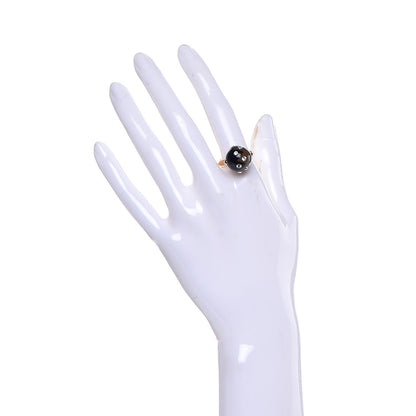 Louis Vuitton Resin Crystal Ball Ring 8 Gold 2 of 4