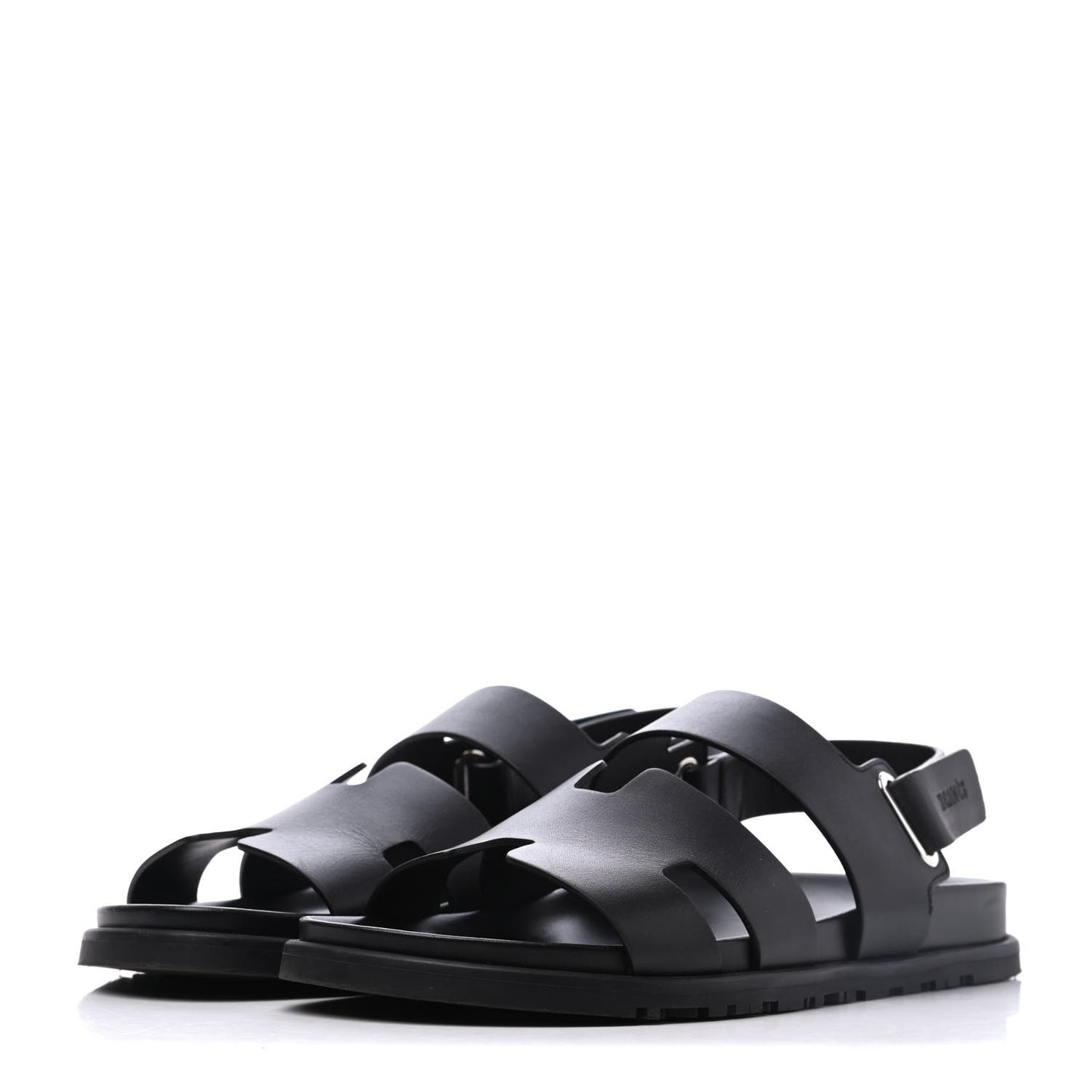 Calfskin Mens Takara Sandals 42 Black