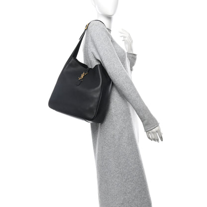 Saint Laurent Smooth Calfskin Large Le 5 A 7 Soft Hobo Black 2 of 10