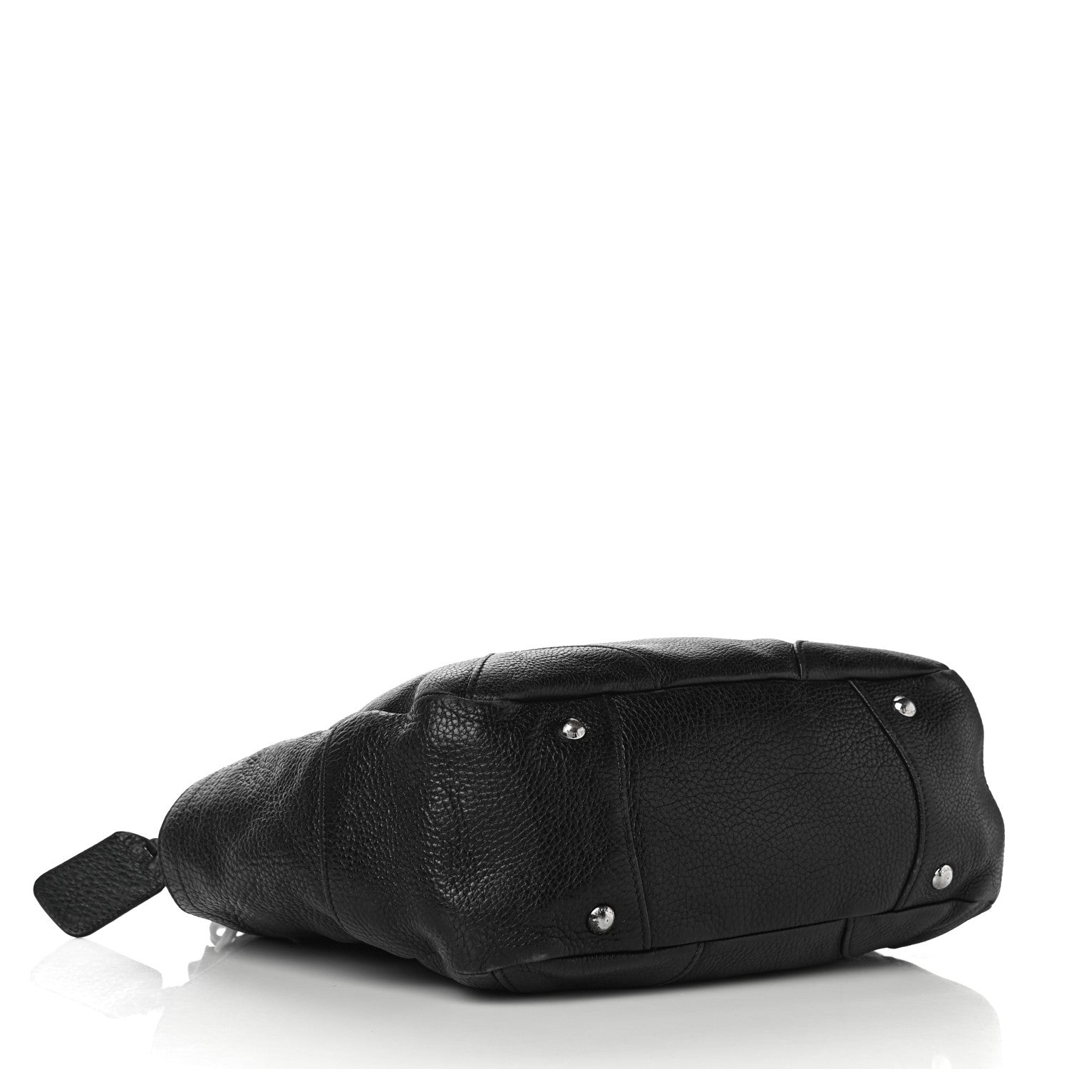 Prada Vitello Daino Side Pocket Hobo Black 3 of 11