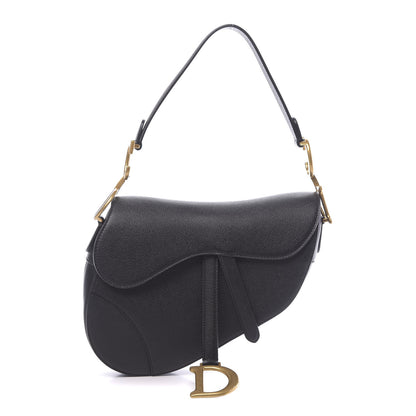 Christian Dior Grained Calfskin Saddle Bag Black 1 of 11