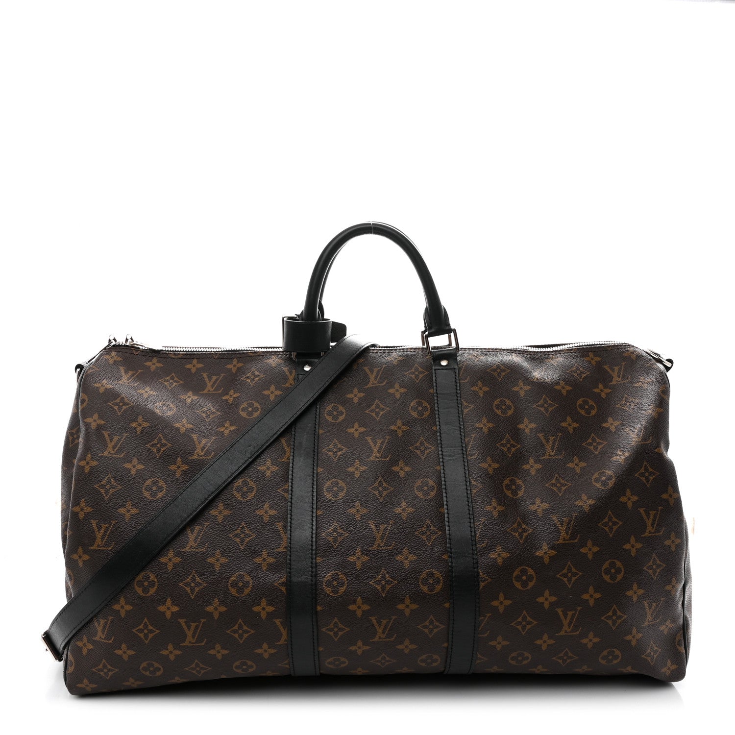 Louis Vuitton Monogram Macassar Keepall Bandouliere 55 1 of 9