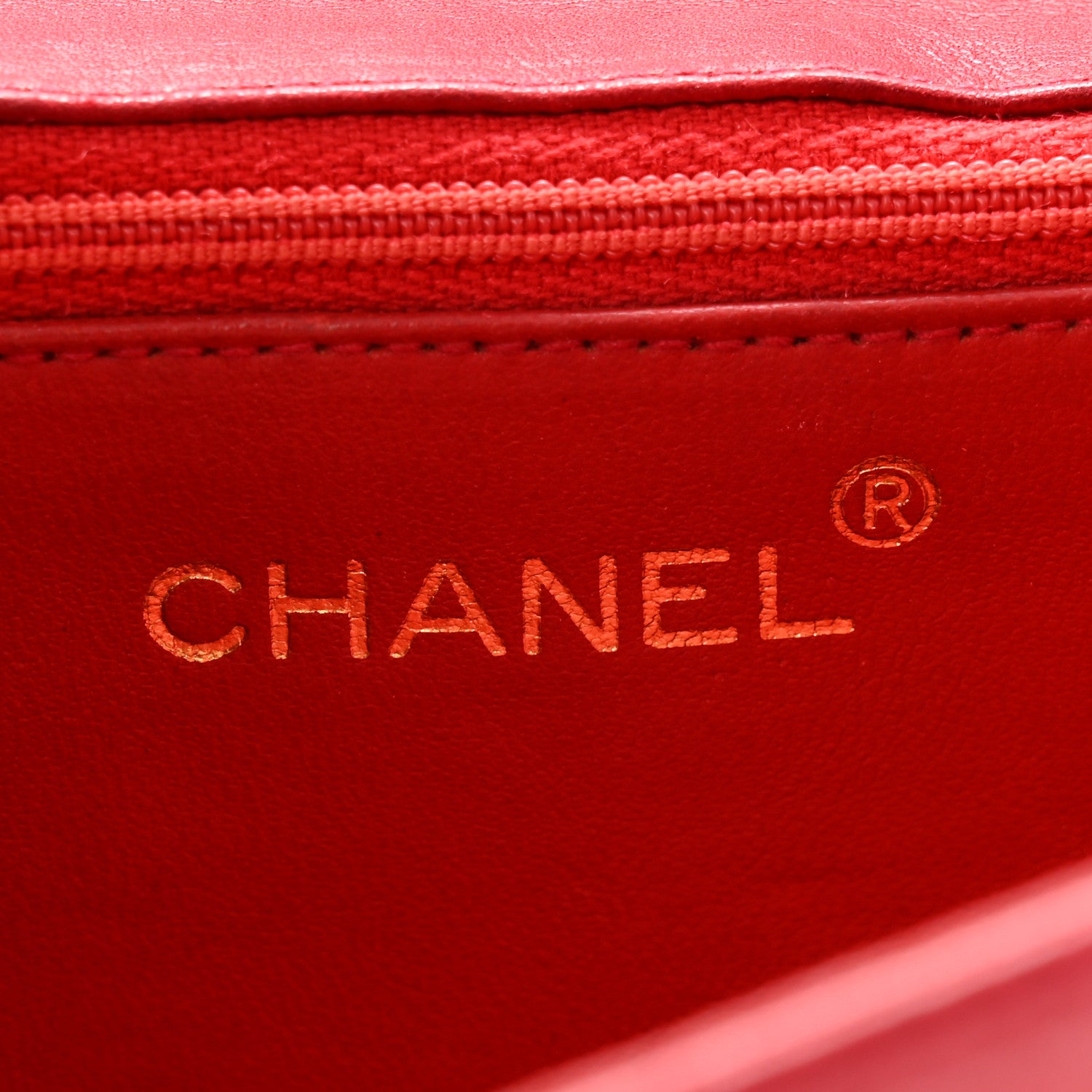 Chanel Lambskin Quilted CC Small Single Flap Red 6 of 13