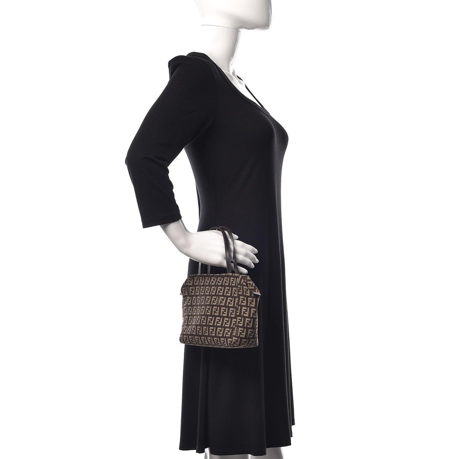 Fendi Zucchino Mini Tote Brown 2 of 10