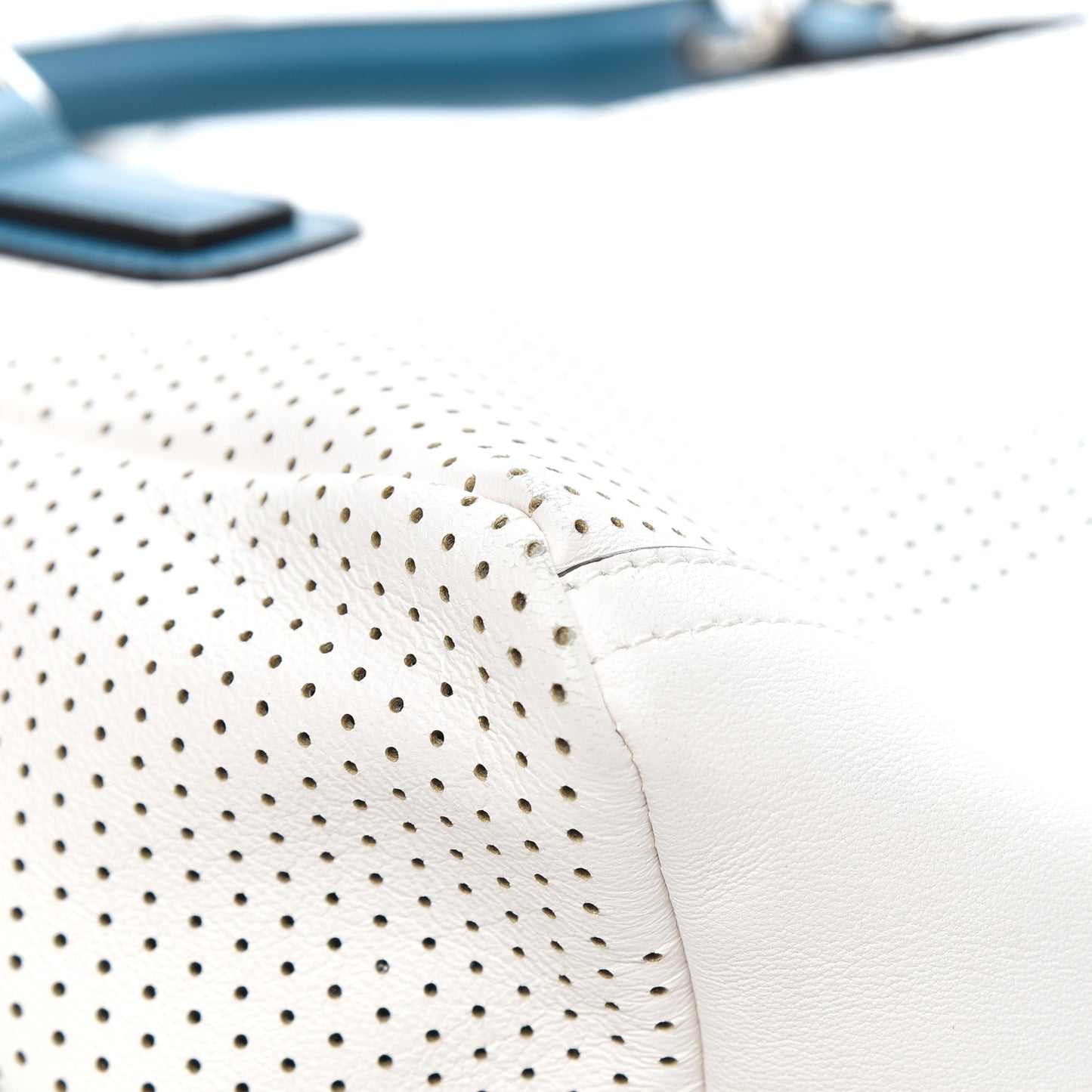 Lambskin Perforated Small Pandora White