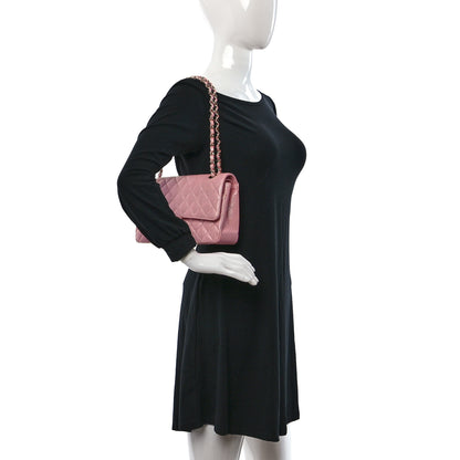 Chanel Iridescent Caviar Quilted Medium Double Flap Rose Pink 2 of 13