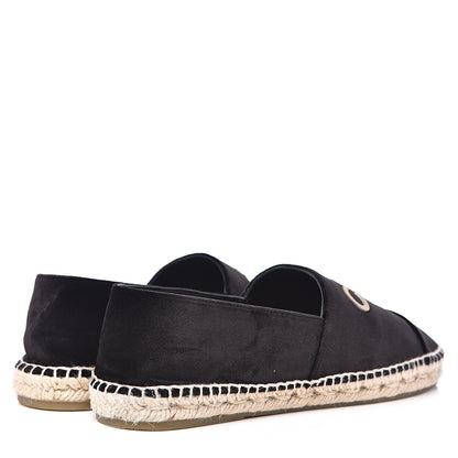 Chanel Velvet Logo Espadrilles 39 Black 5 of 10