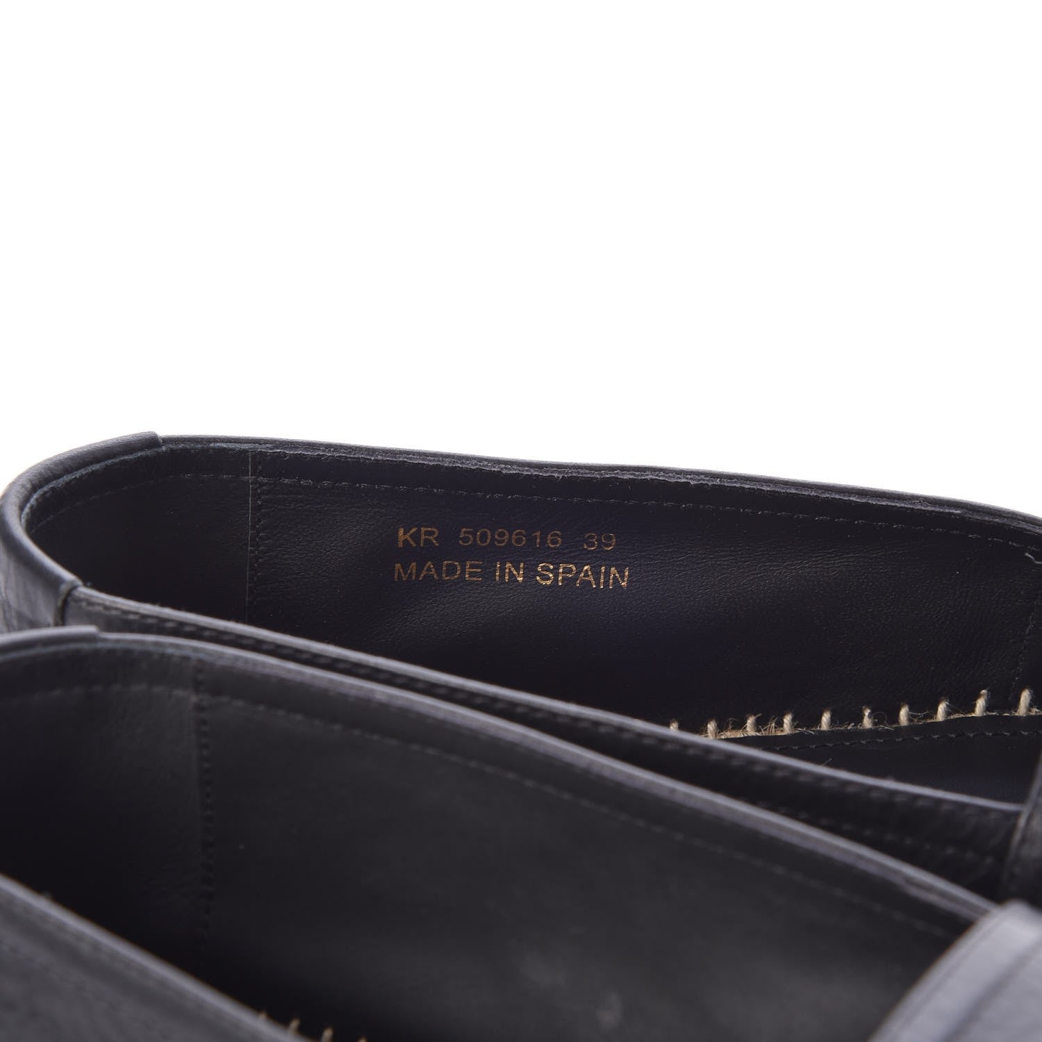Saint Laurent Lambskin Monogram Espadrilles 39 Black 8 of 13
