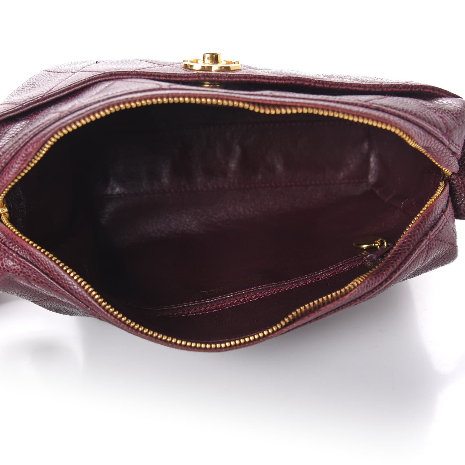 Chanel Caviar Quilted Camera Case Burgundy 5 of 12