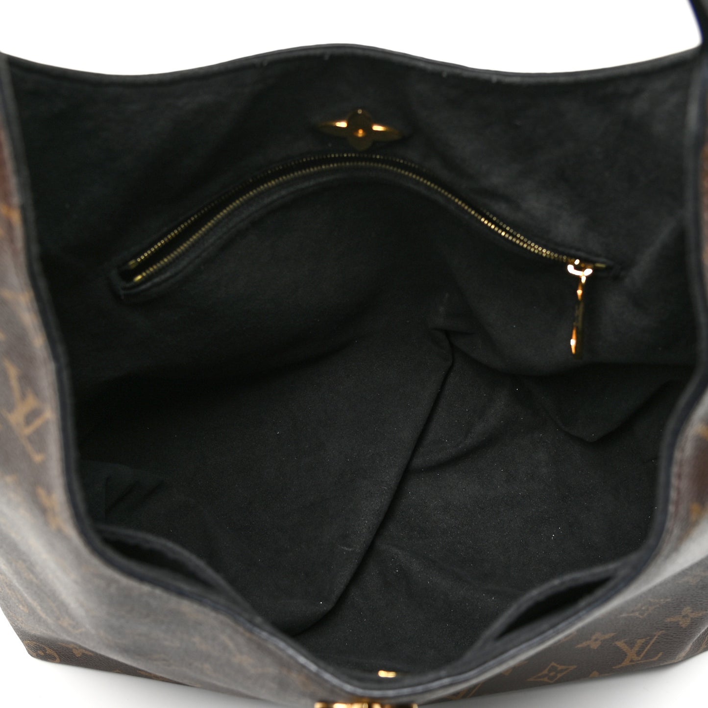 Monogram Flower Hobo Black