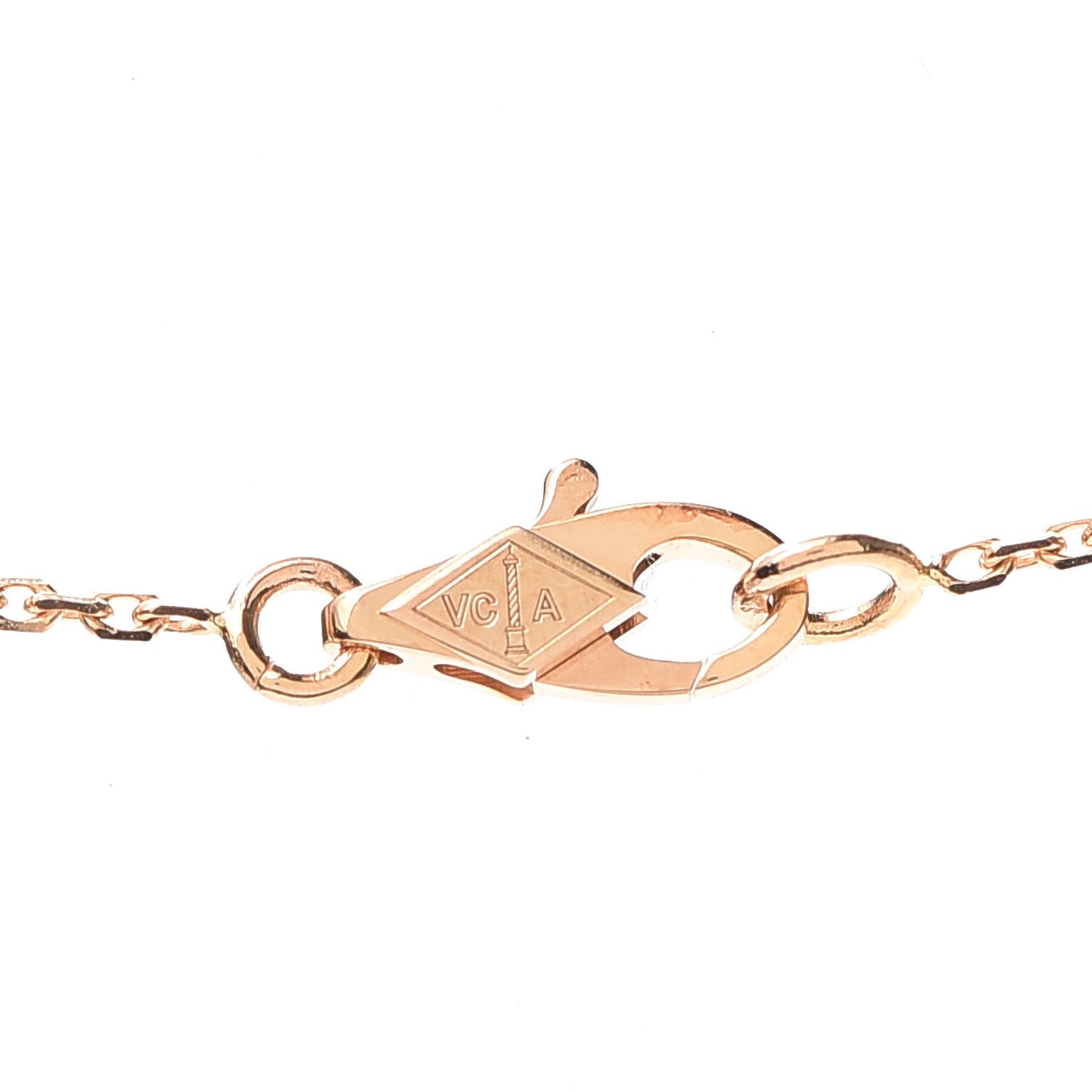 18K Rose Gold Carnelian Sweet Alhambra Heart Pendant Necklace
