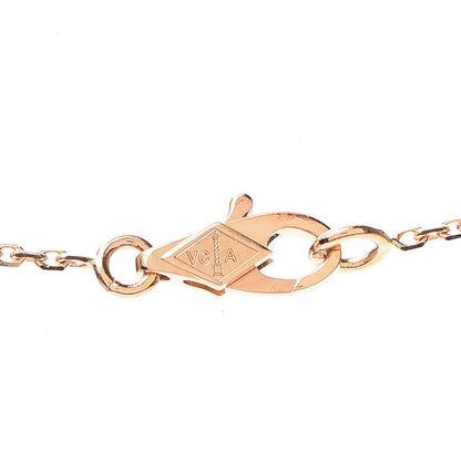 Van Cleef & Arpels 18K Rose Gold Carnelian Sweet Alhambra Heart Pendant Necklace 4 of 7