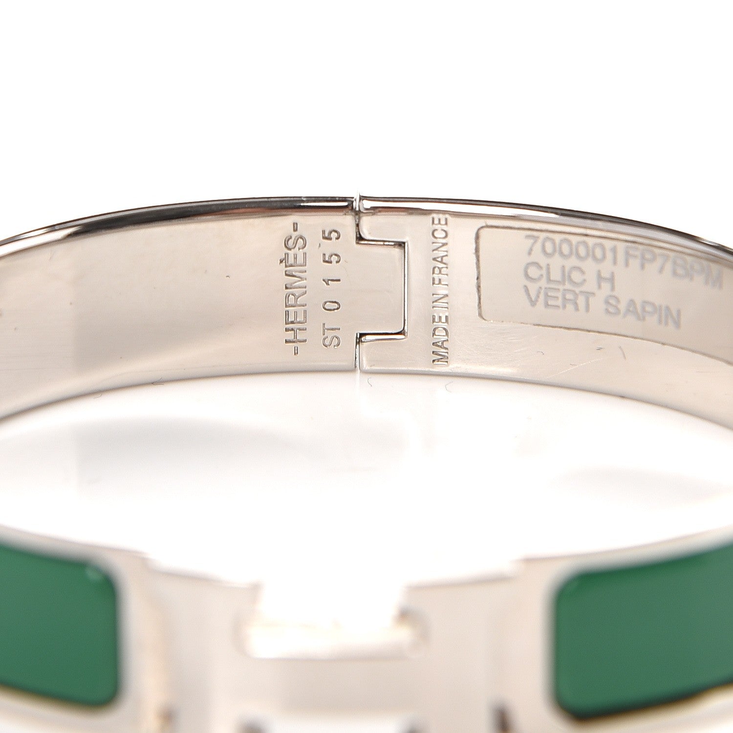Hermes Enamel Narrow Clic Clac H Bracelet PM Vert Sapin 3 of 7