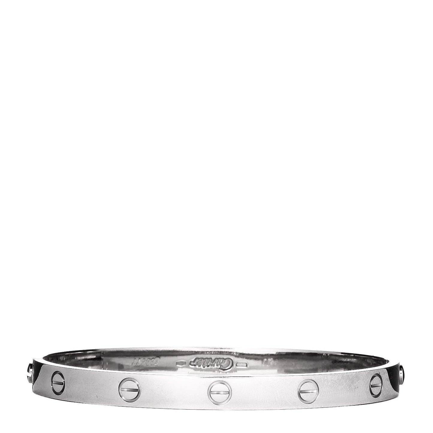 18K White Gold LOVE Bracelet 20