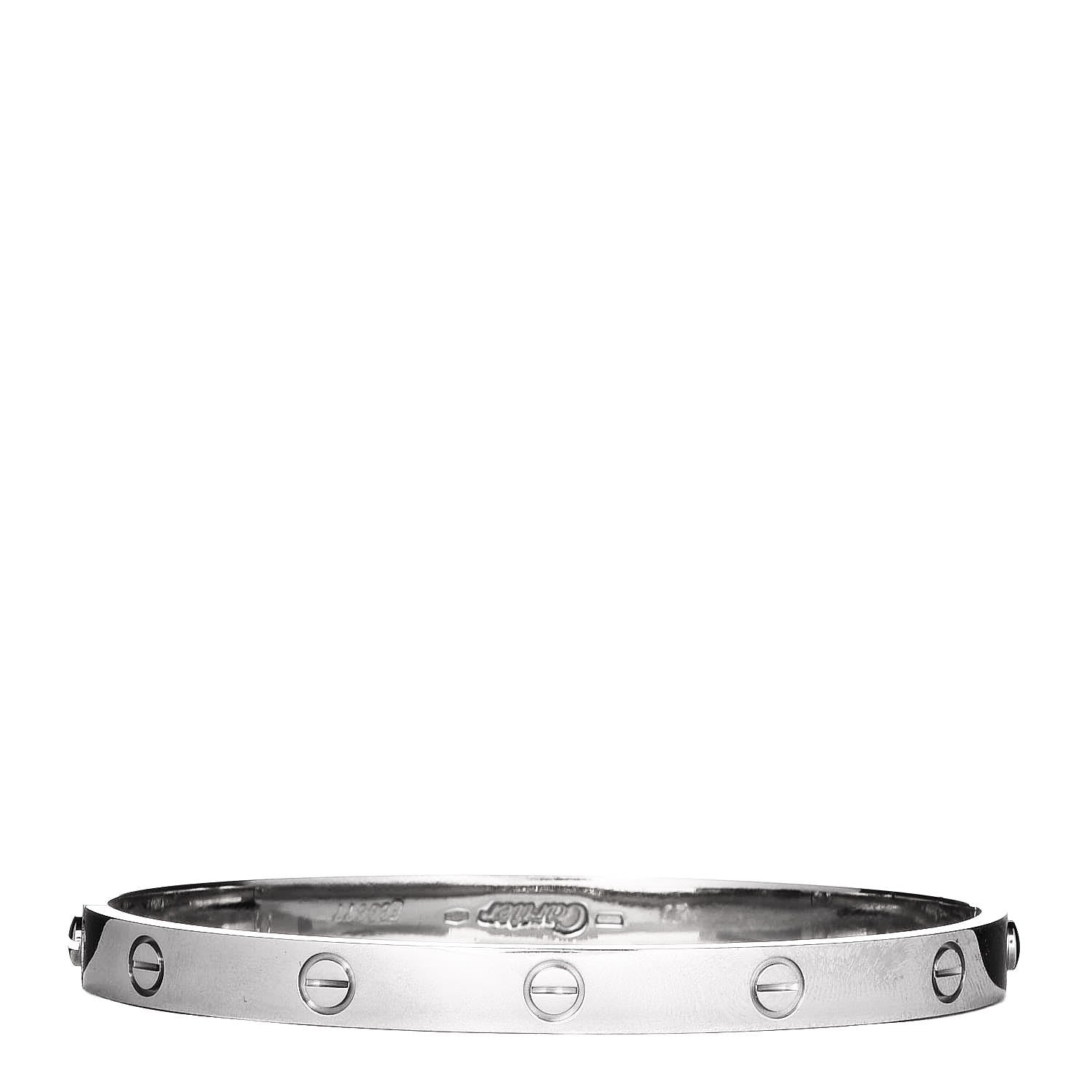 Cartier 18K White Gold LOVE Bracelet 20 1 of 9