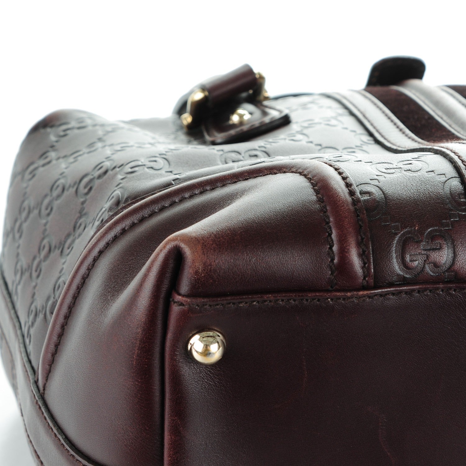 Gucci Guccissima Treasure Boston Dark Brown 7 of 10